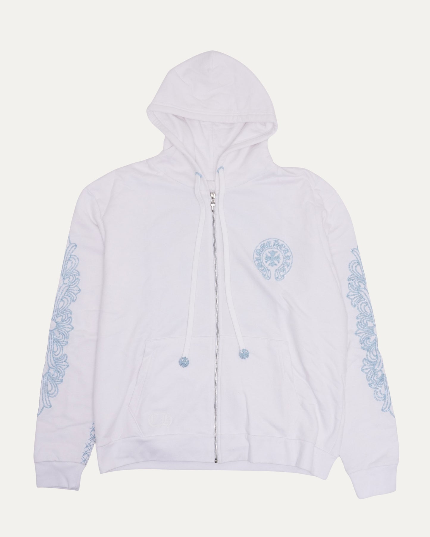 Beaded Horseshoe Logo Zip Hoodie