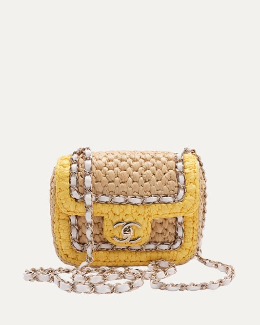 Raffia Chain Venice Beach Mini Flap Bag
