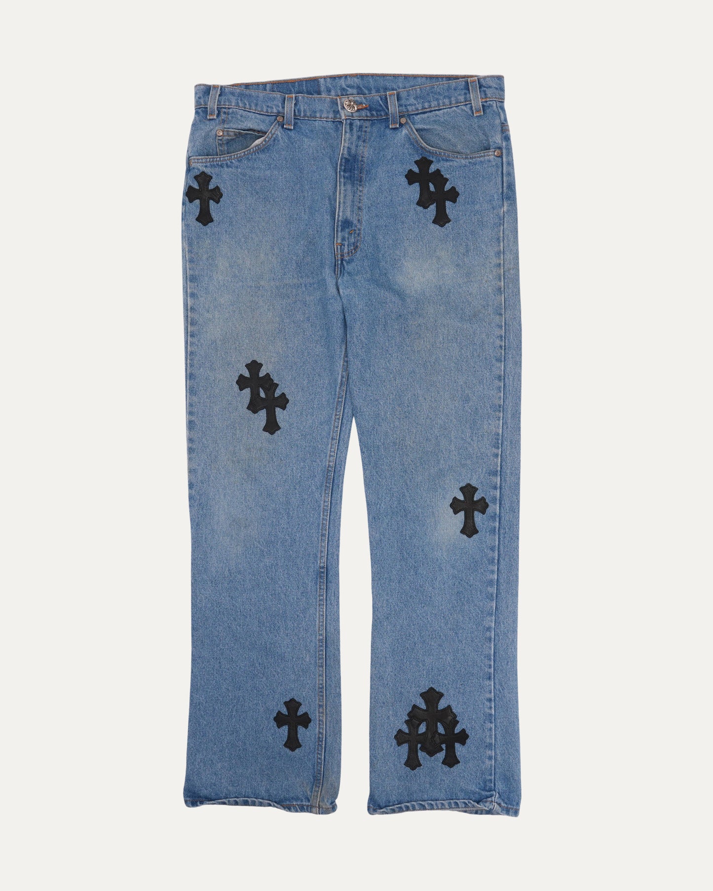 Levi's 517 Orange Tab Cross Patch Jeans