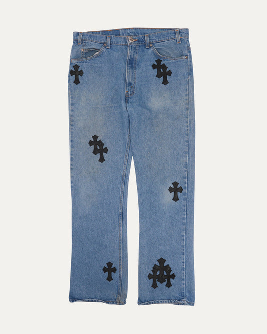 Levi's 517 Orange Tab Cross Patch Jeans