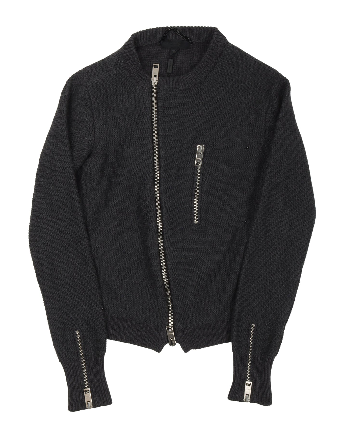 Zip Up Knit Sweater