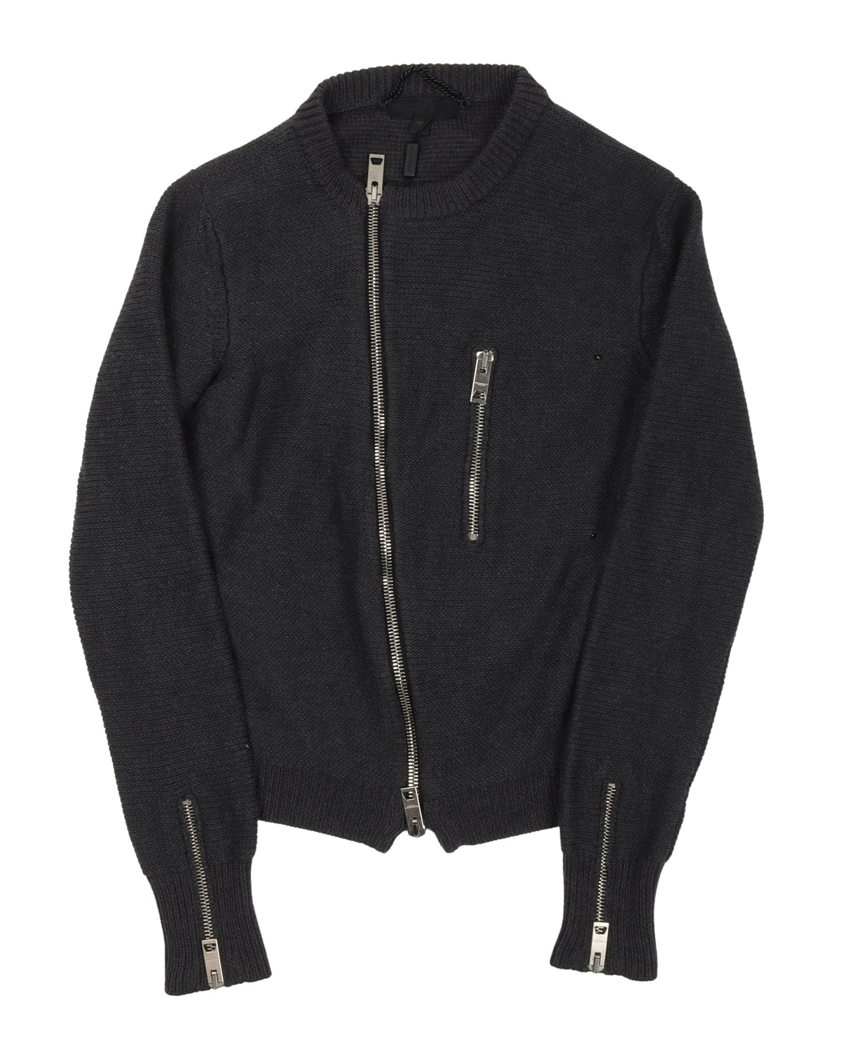 Zip Up Knit Sweater