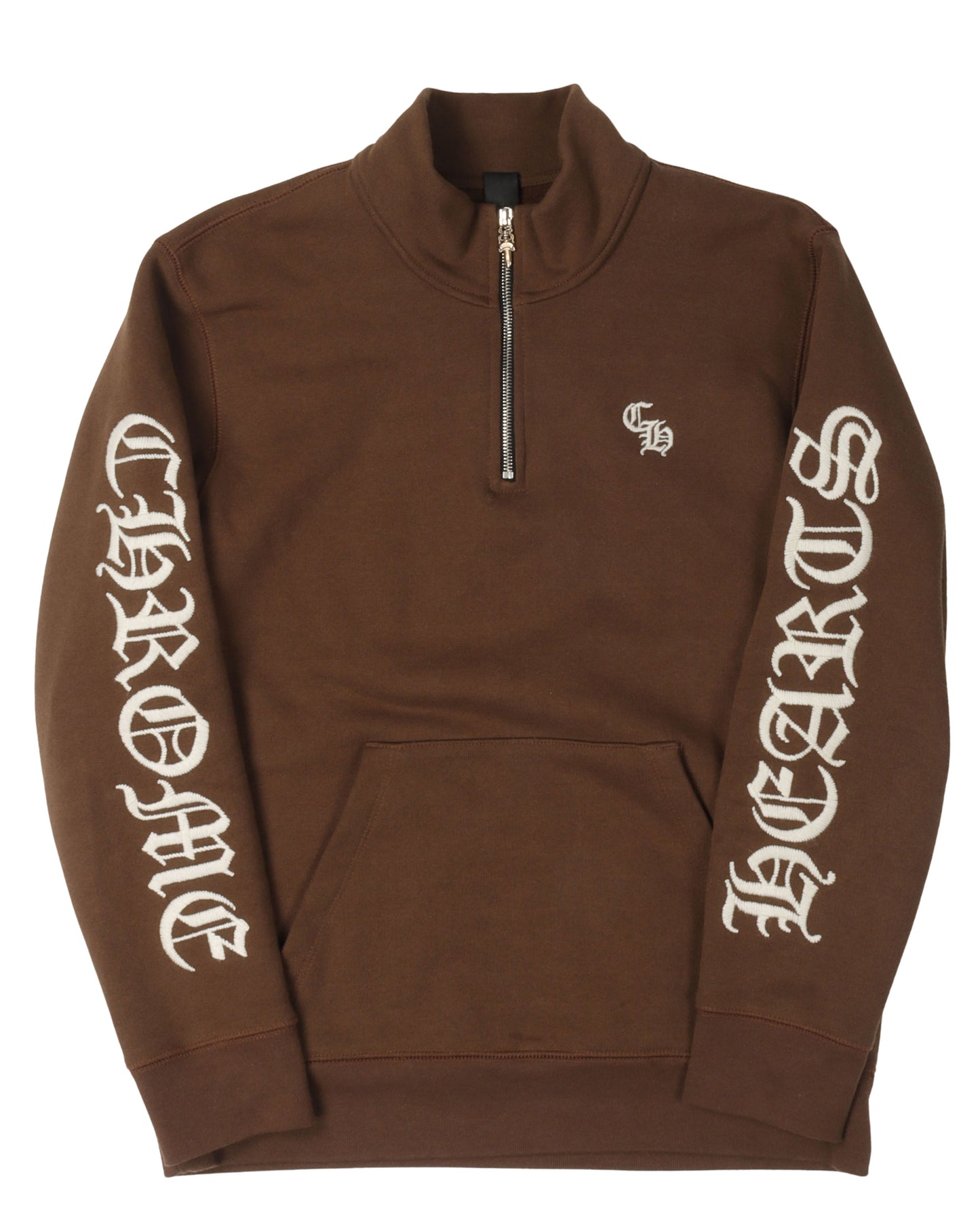 Embroidered Quarter-Zip Sweatshirt