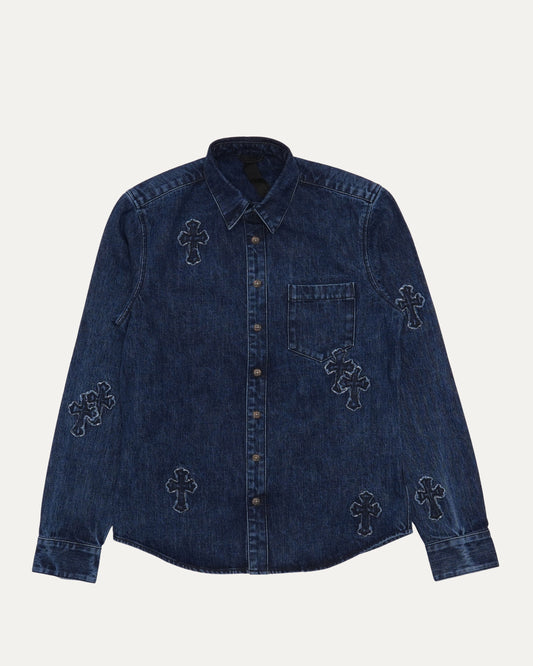 Denim Cross Patch Shirt