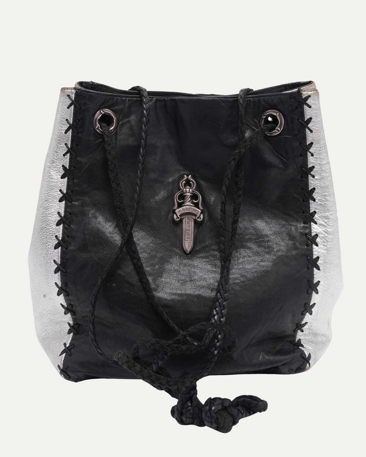 Dagger Embellished Bucket Bag