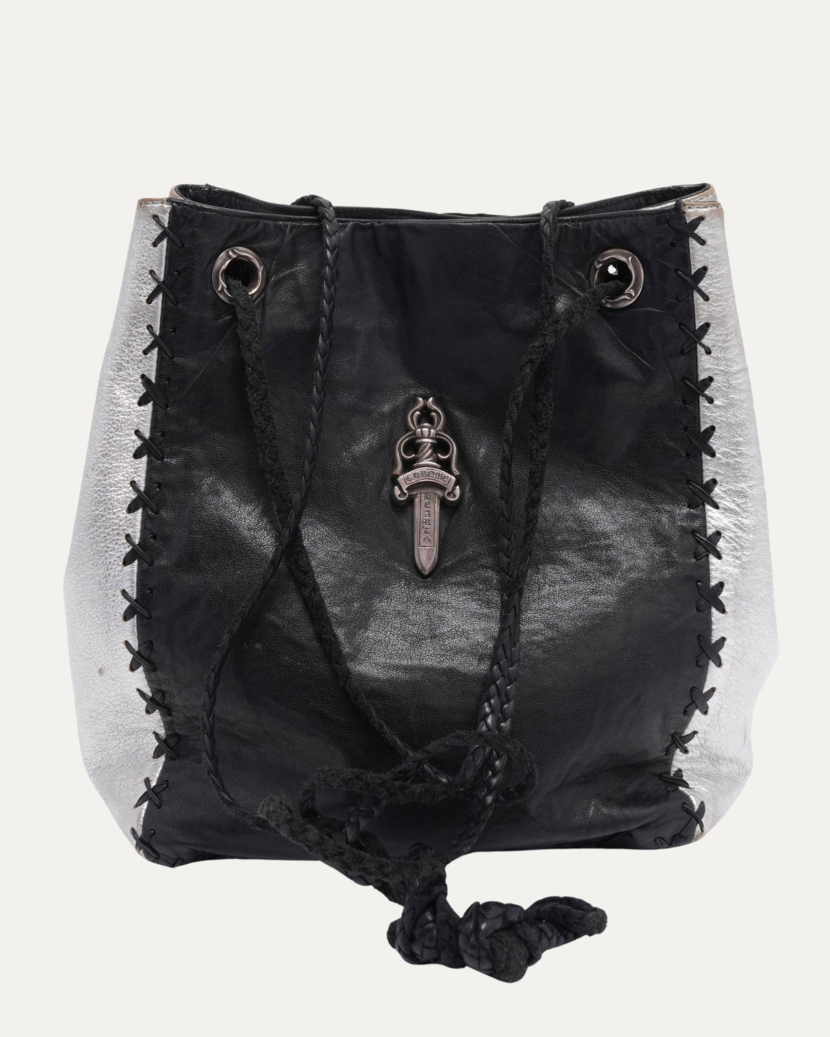 Dagger Embellished Bucket Bag