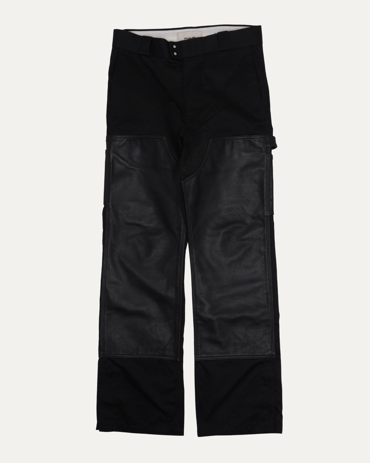 Leather Front Double Knee Pants