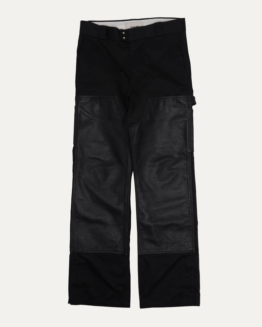 Leather Front Double Knee Pants