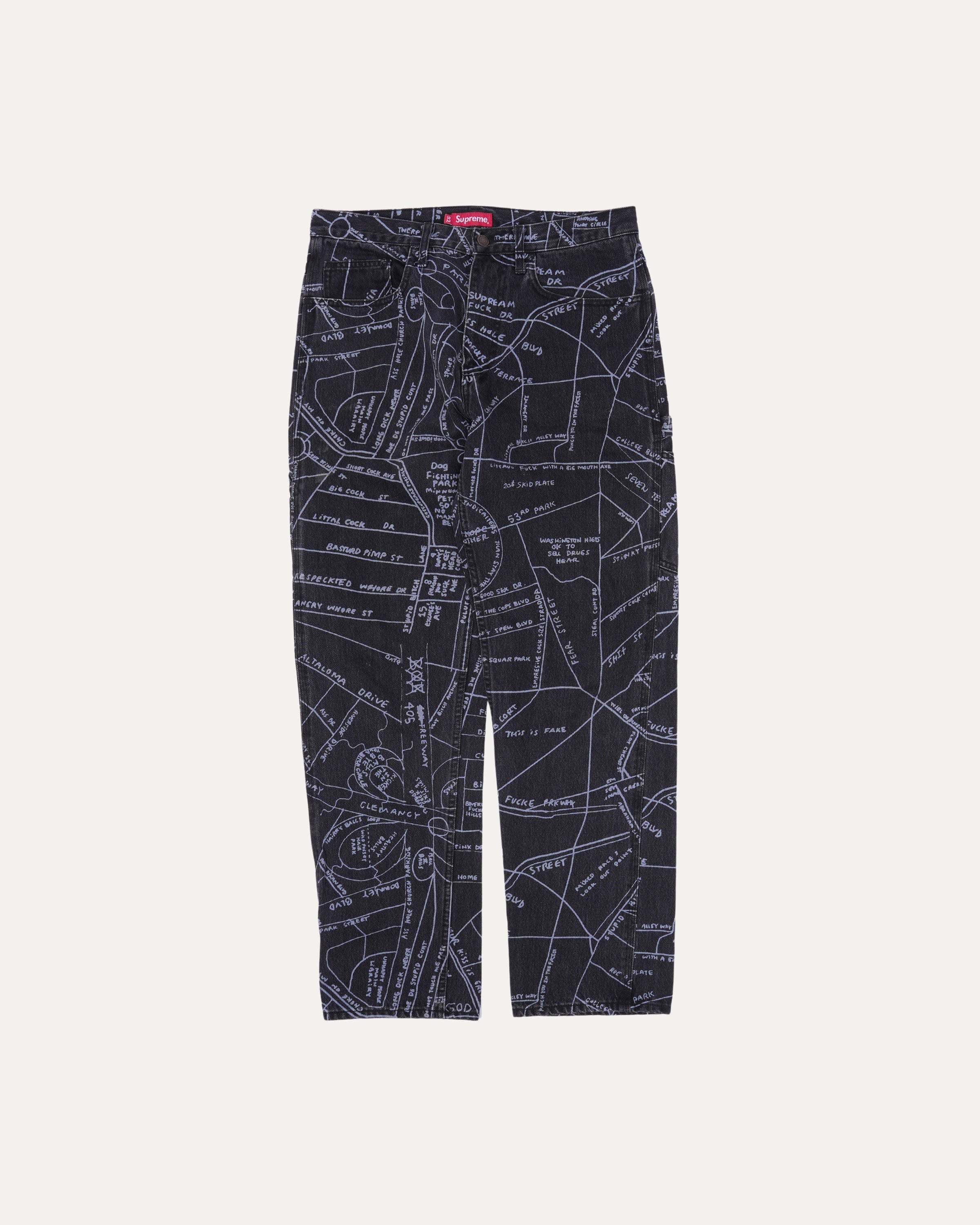 Gonz Map Denim Painter Pant