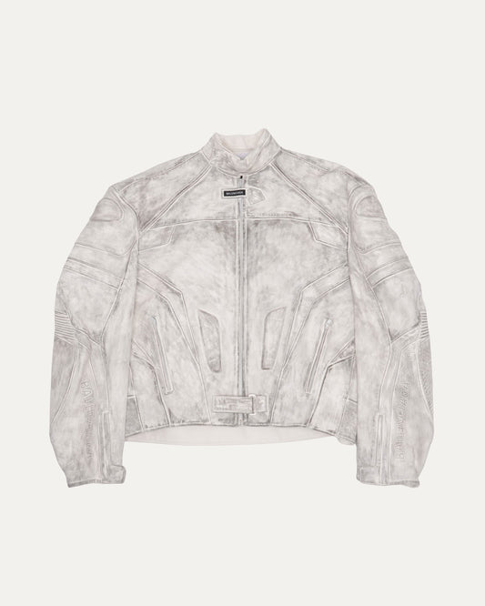 2023 Mudshow Oversized Leather Moto Jacket