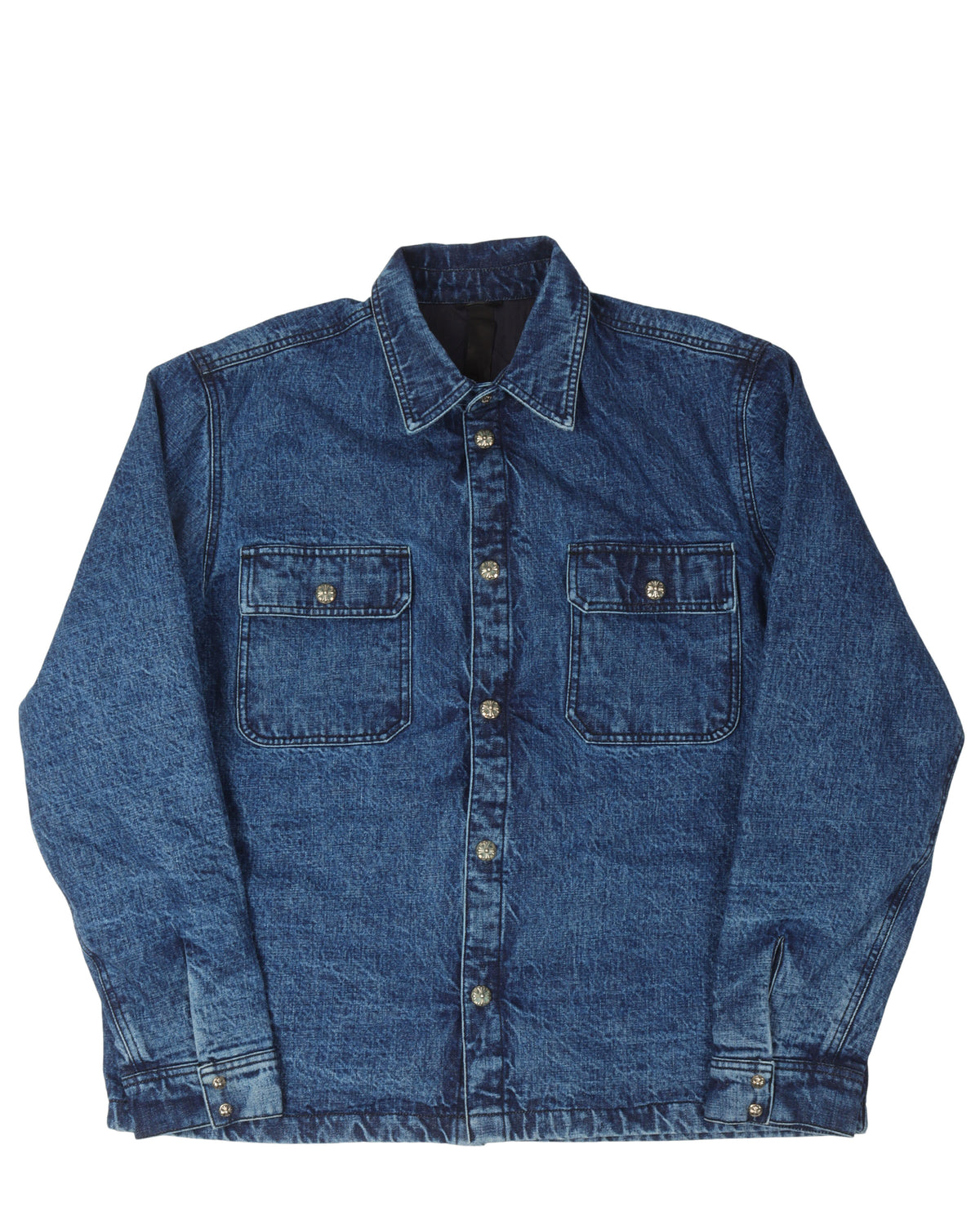 Quilted Denim Shirt Jacket