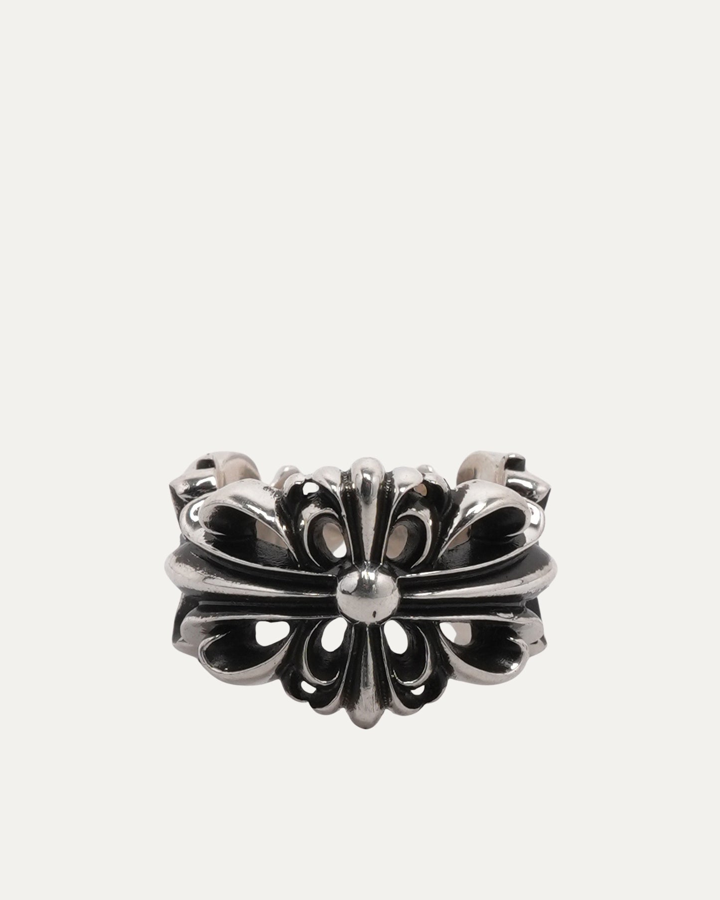 Double Floral Cross Ring