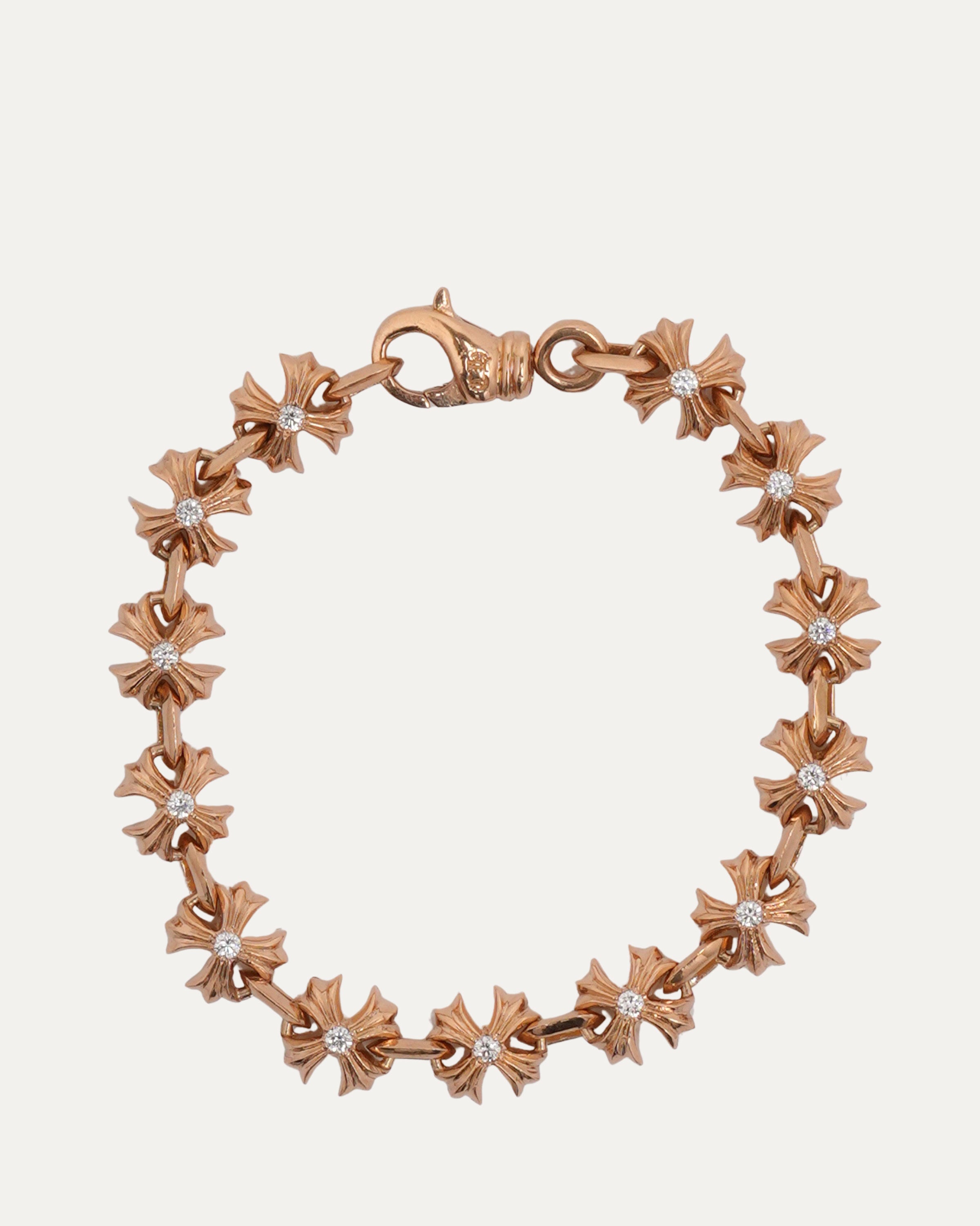 Chrome Hearts Gold Diamond X Link Bracelet – Justin Reed