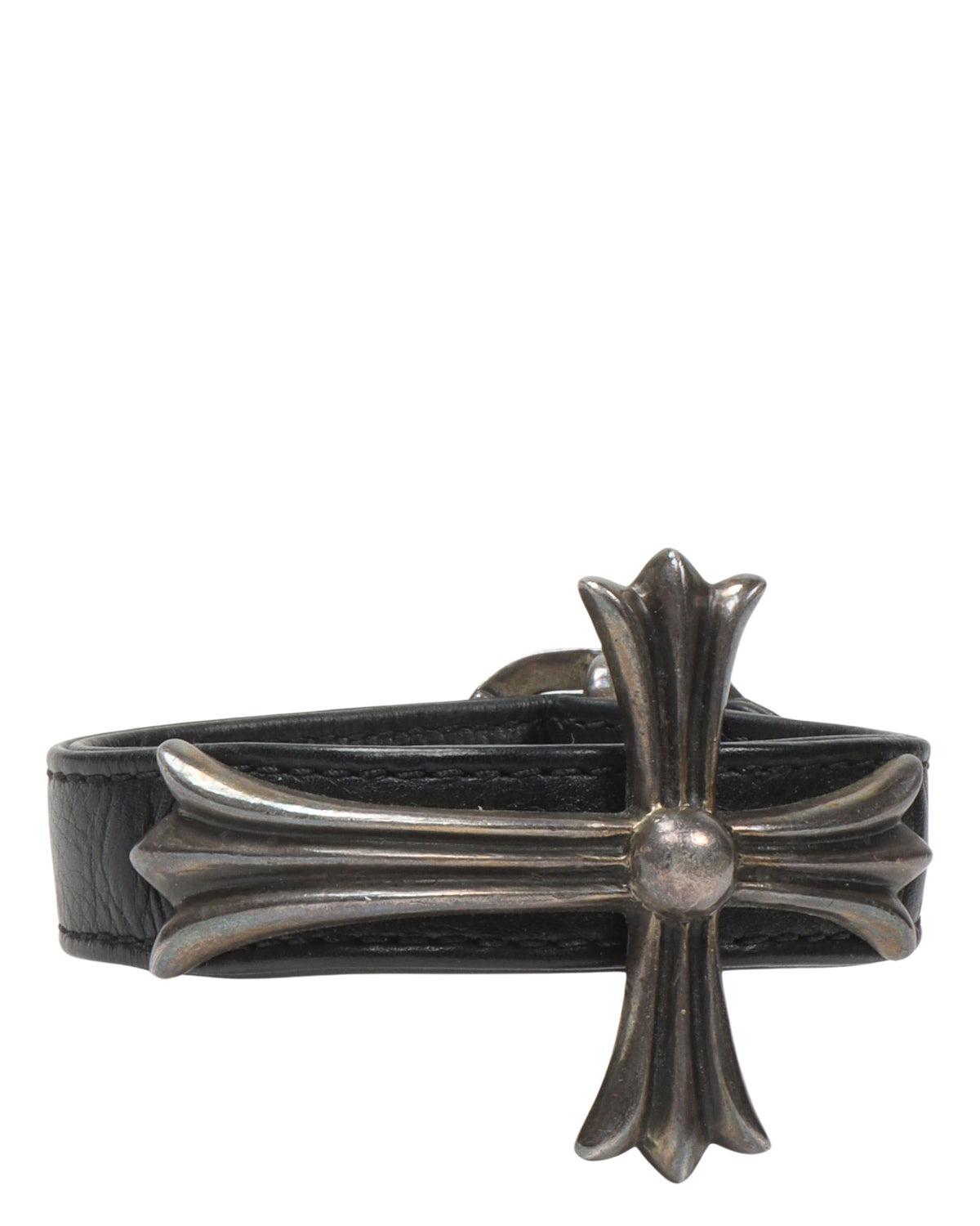 Big Cross Leather Bracelet