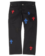 Multicolor Cross Patch Chino Pants