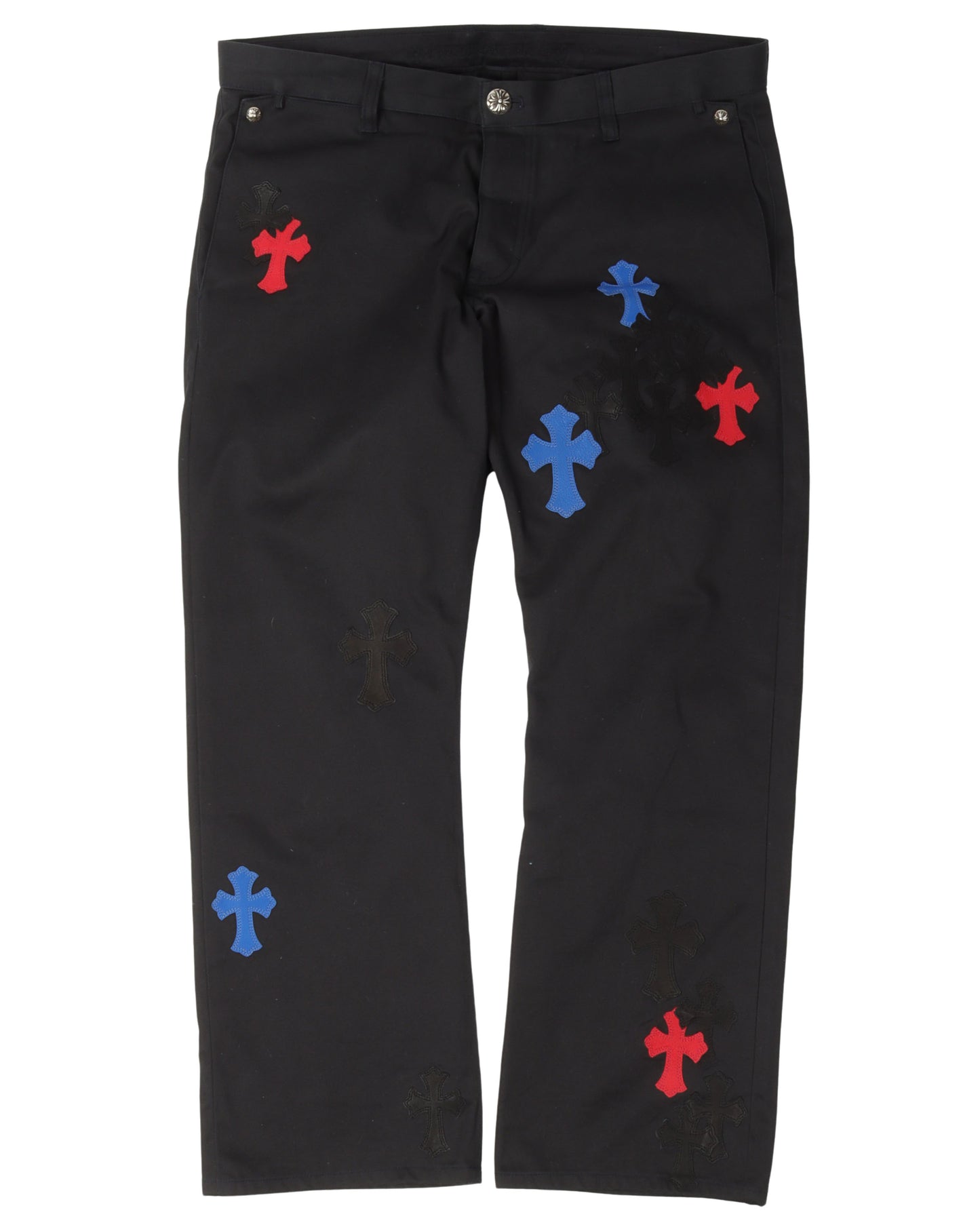 Multicolor Cross Patch Chino Pants