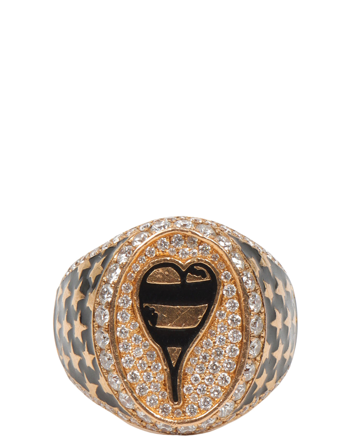 22k Gold Diamond Matty Boy Heart Ring
