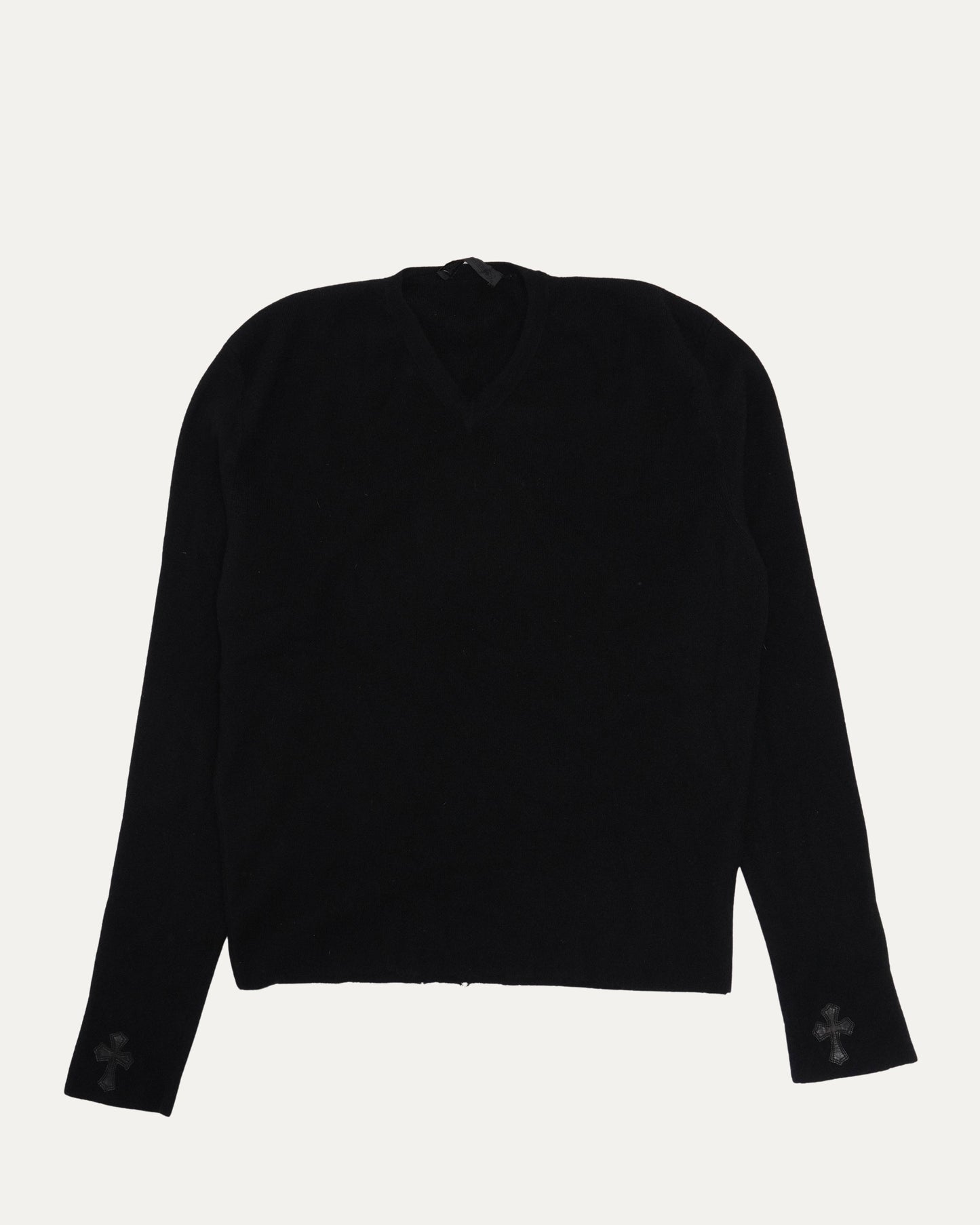 Cross Patch V Neck Sweater