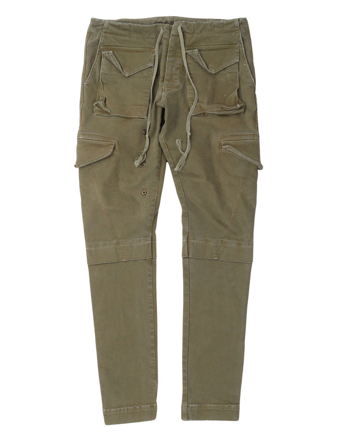 Army Stretch Denim Long Cargo Pant