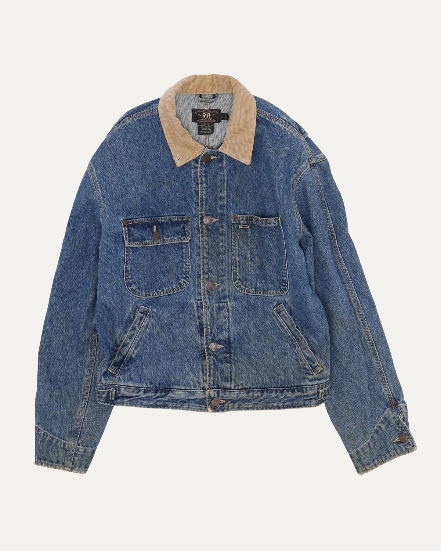 Corduroy Collar Denim Trucker Jacket