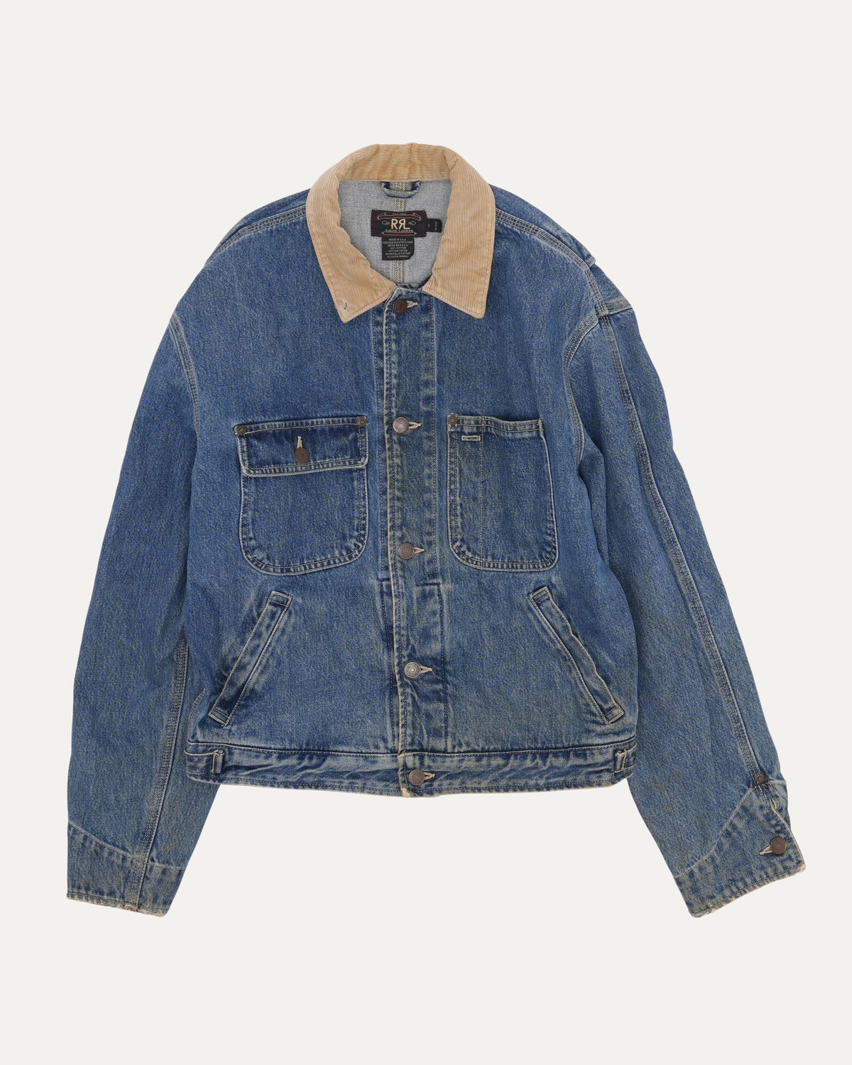 Corduroy Collar Denim Trucker Jacket