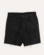 Sphinx Cut Raw Hem Denim Shorts