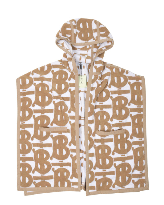 Terry Cloth Monogram Poncho