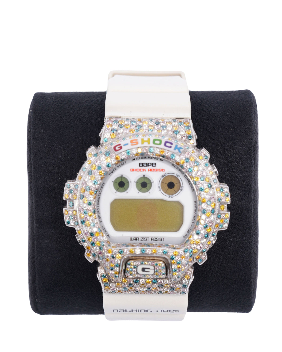 Bape 18k White Gold Casio G-Shock × Bape DW-6900 – Justin Reed
