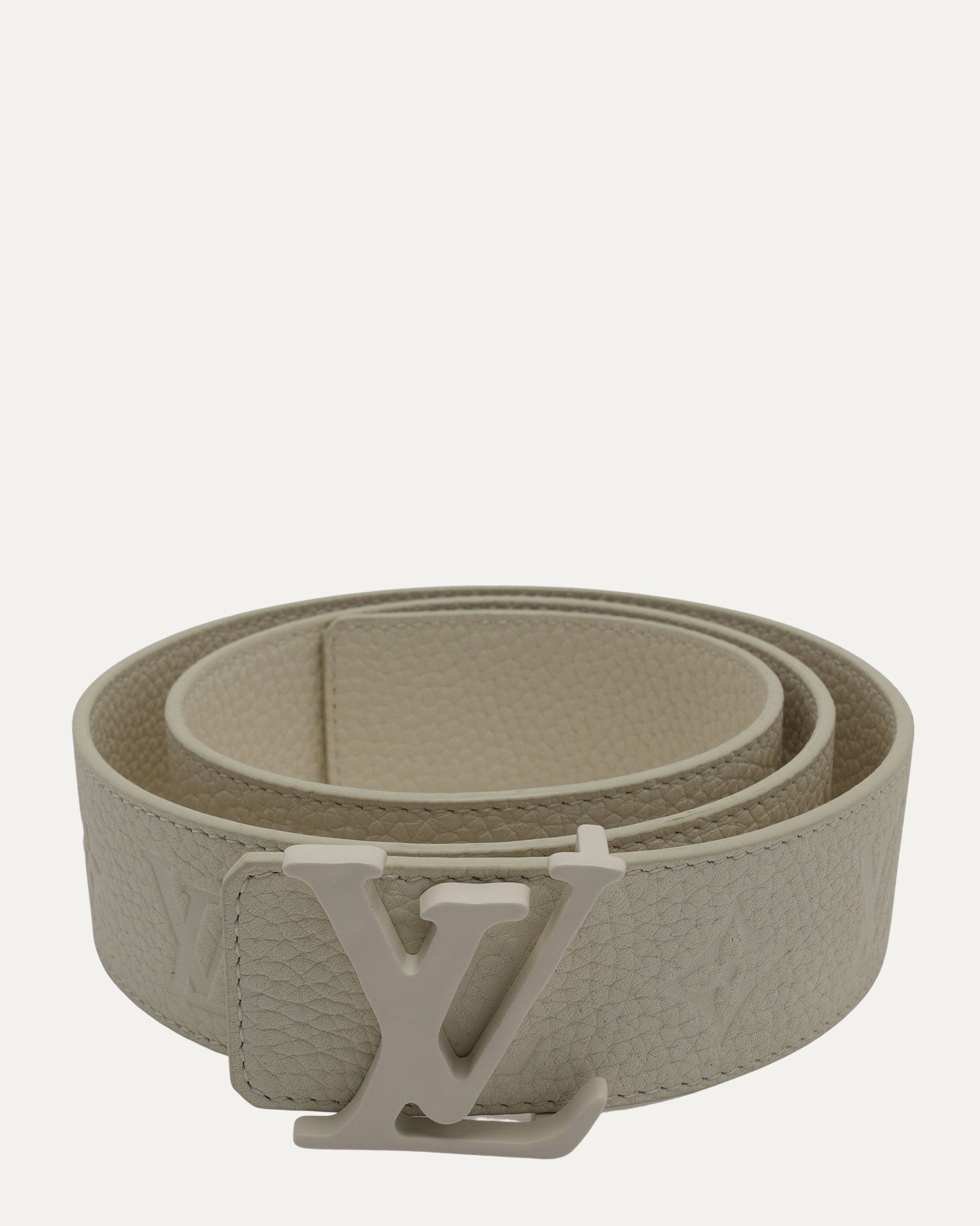 Leather Debossed Monogram Belt