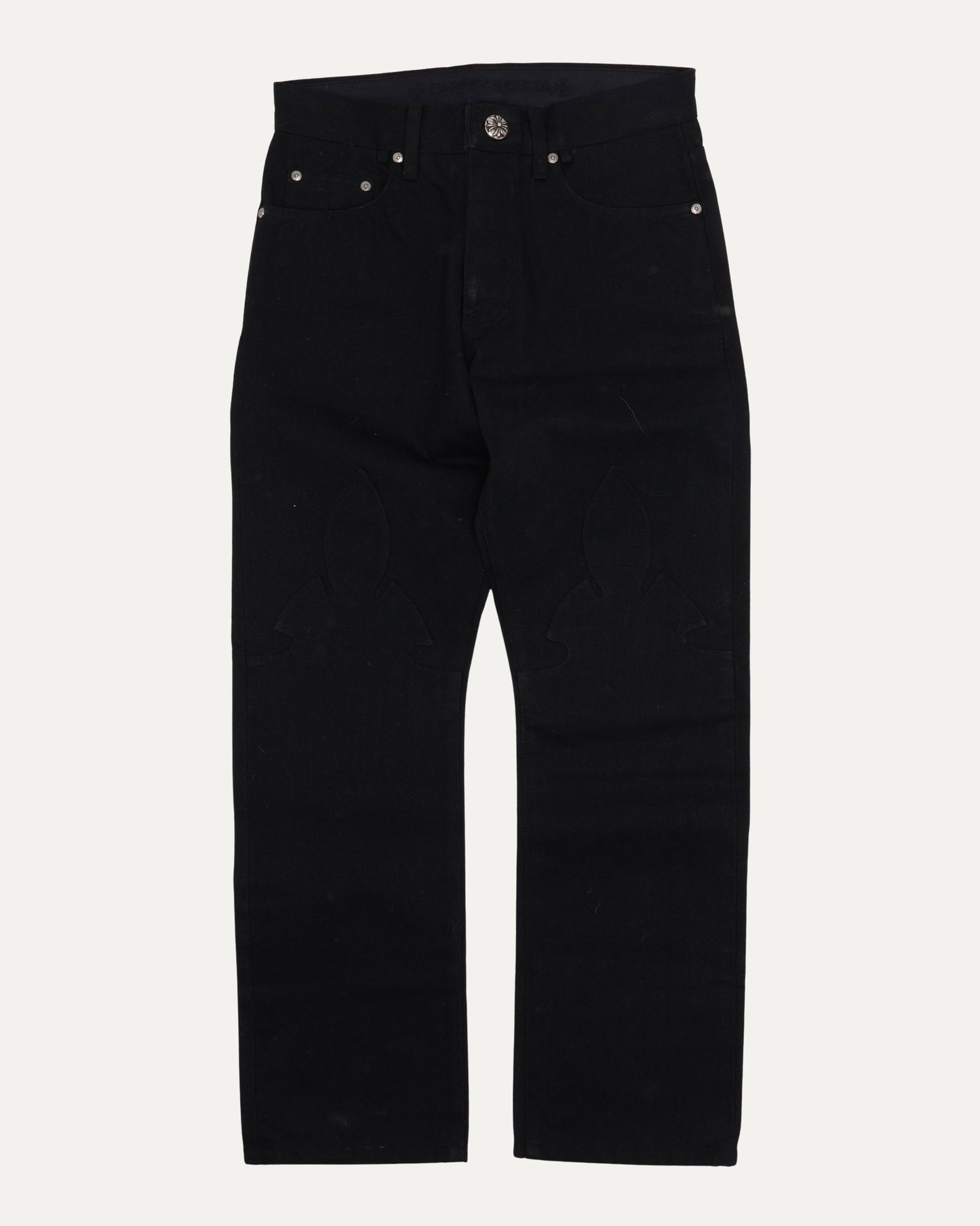 Raw Selvedge Denim Fleur Knee Jeans