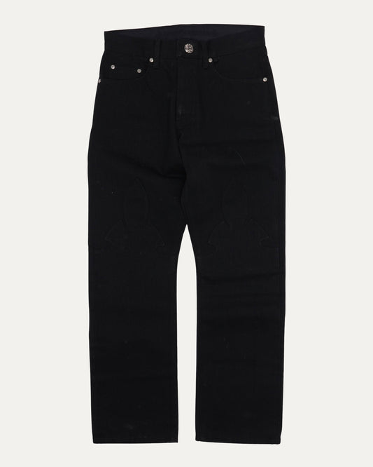 Raw Selvedge Denim Fleur Knee Jeans