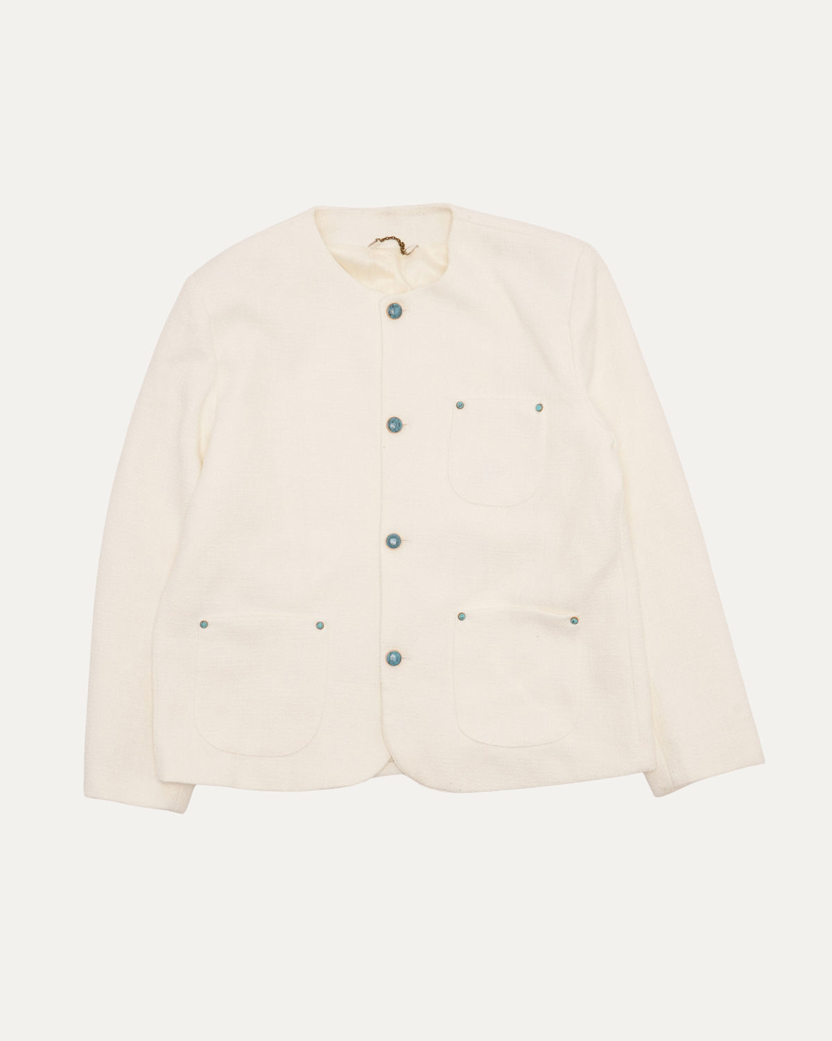 Chic Collarless Jacket
