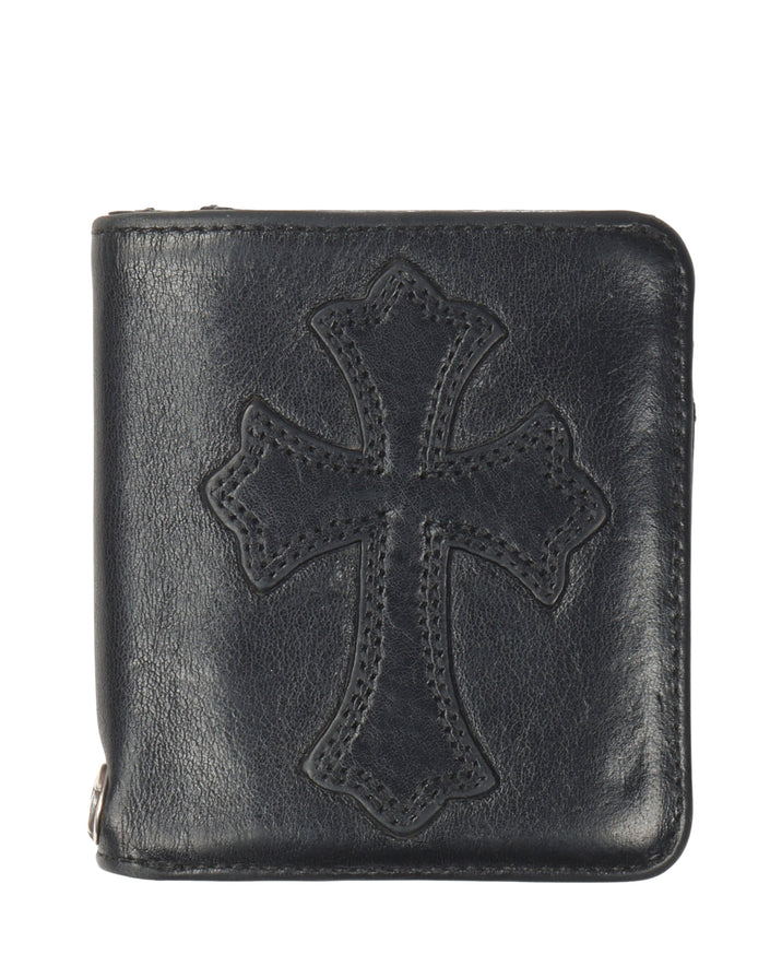 Leather Cross Patch Bifold Patch Wallet