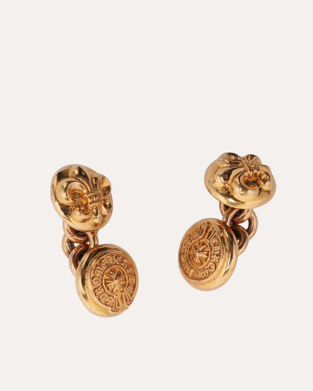Gold Fleur and Horseshoe Cufflinks