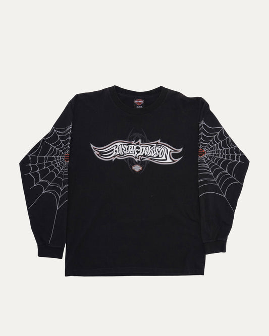 Harley Davidson Schoch, PA Spider Web Long Sleeve T-Shirt