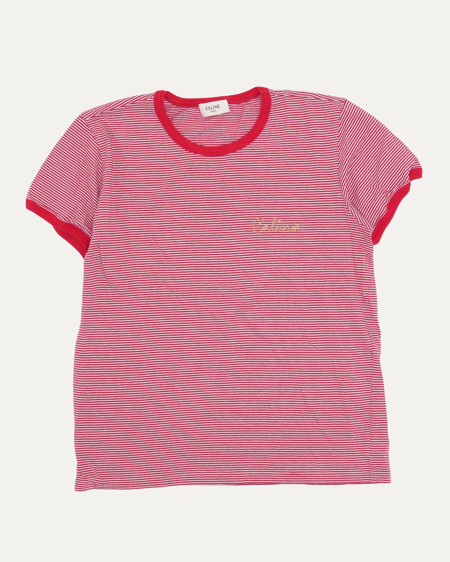 Chainstitch Logo Striped T-Shirt