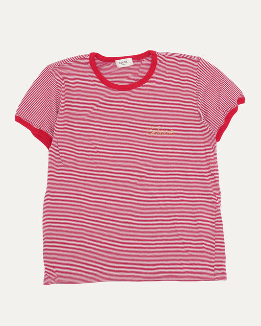 Chainstitch Logo Striped T-Shirt