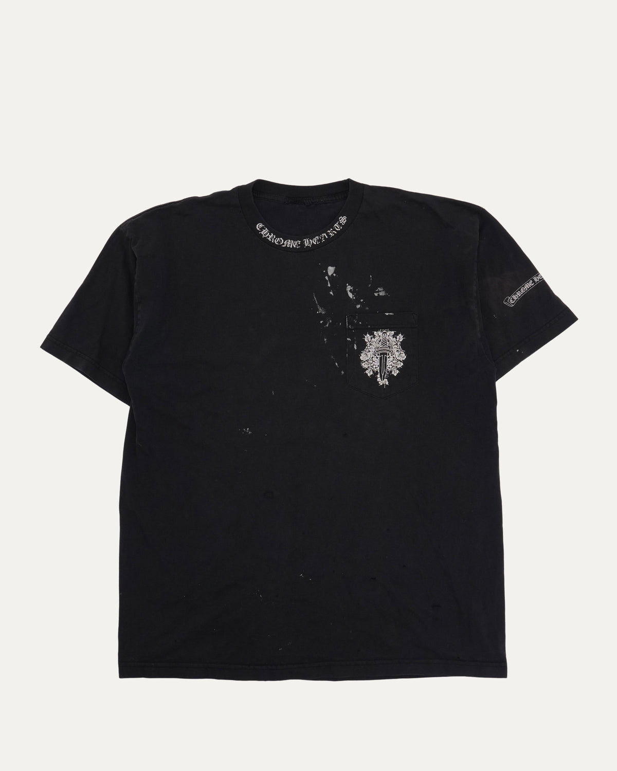 Vintage Neck Logo Dagger Pocket T-Shirt