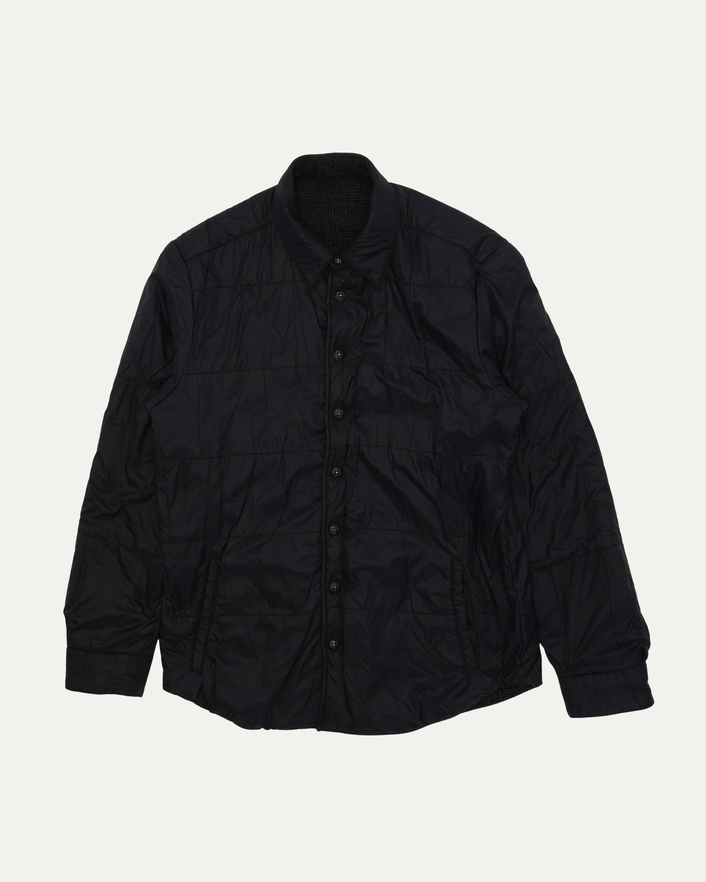 Reversible Plaid Insulated Shirt Jacket