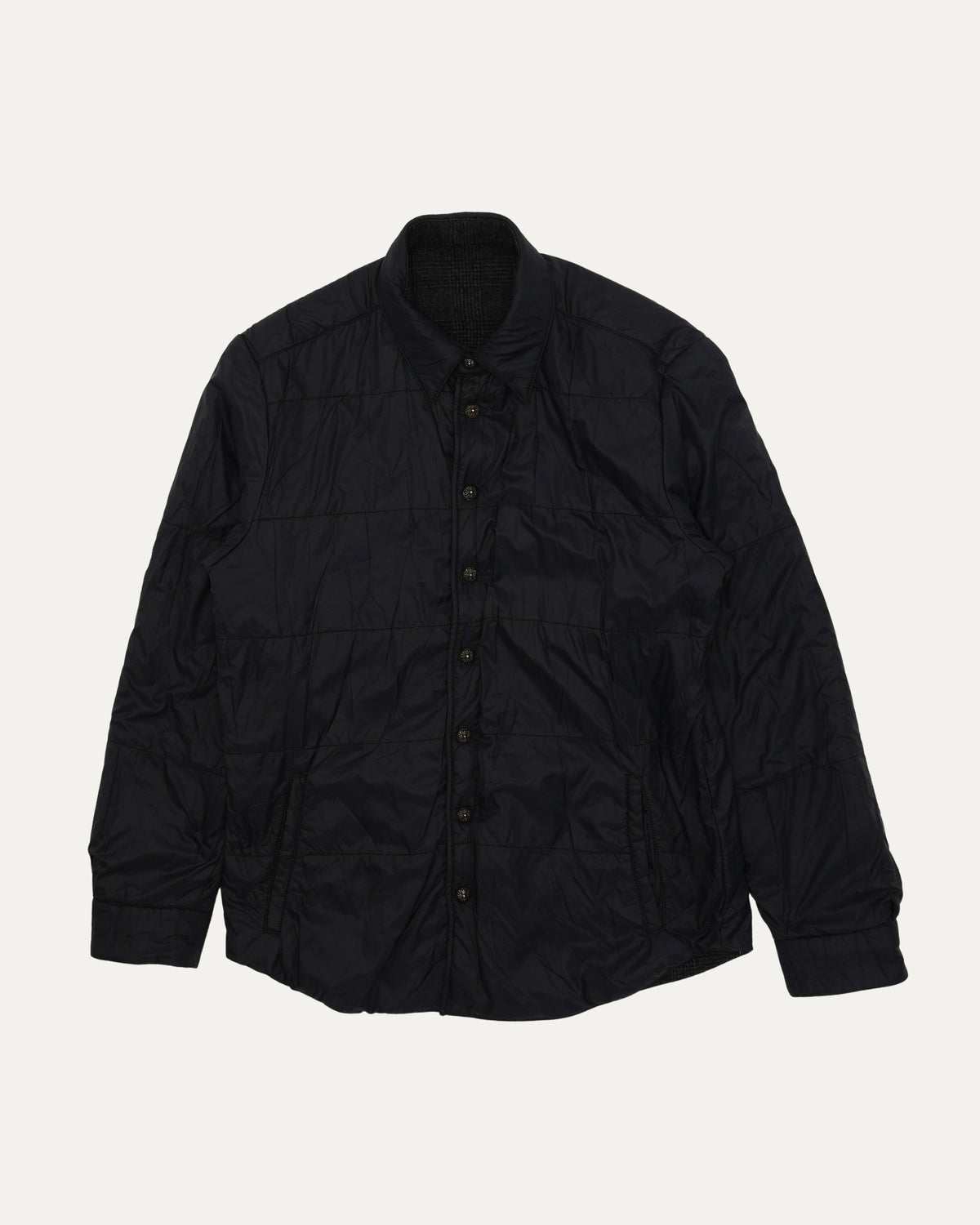 Reversible Plaid Insulated Shirt Jacket