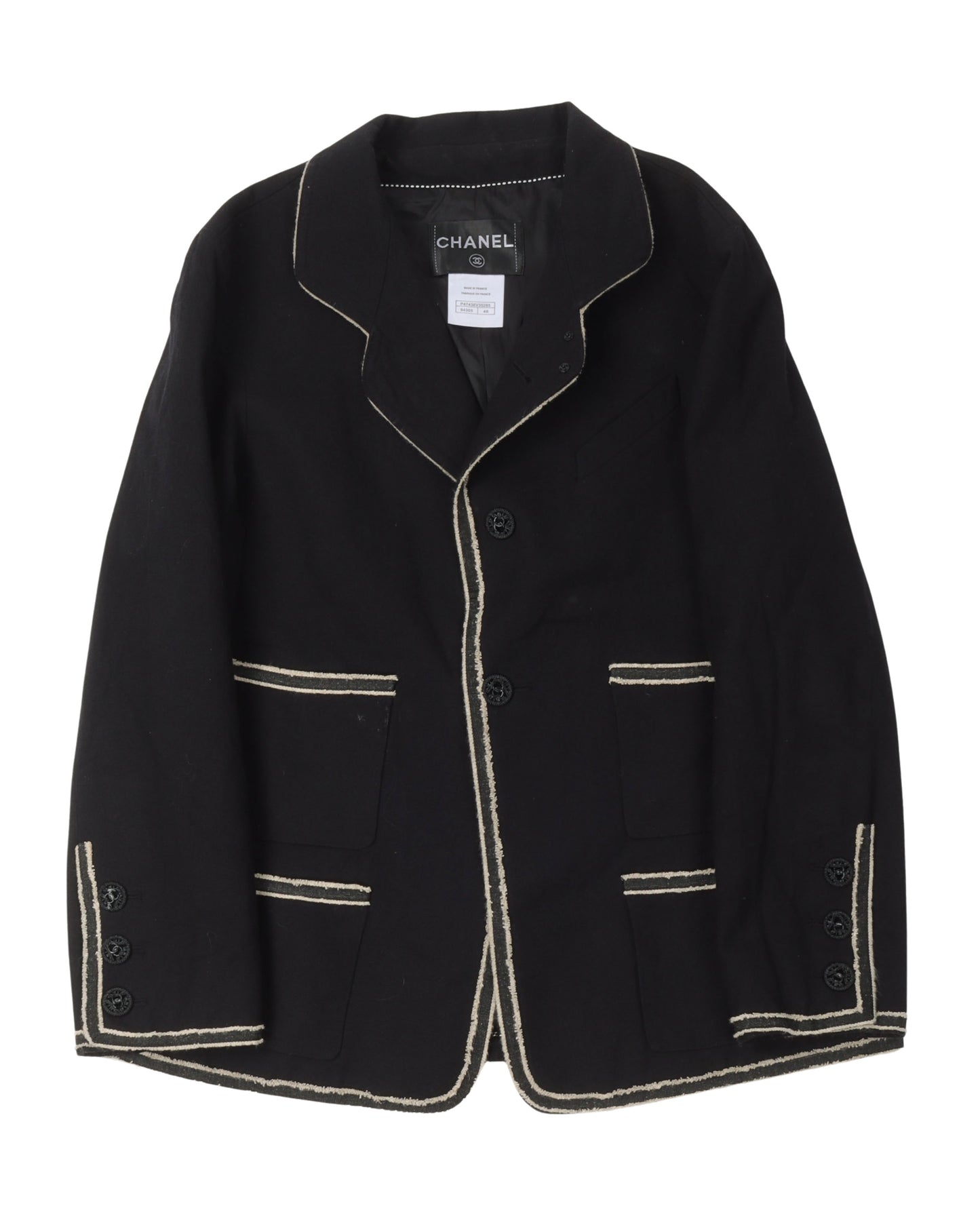 Contrast Stitch Blazer Jacket