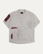 Silk Blend Printed Short Sleeve Shirt