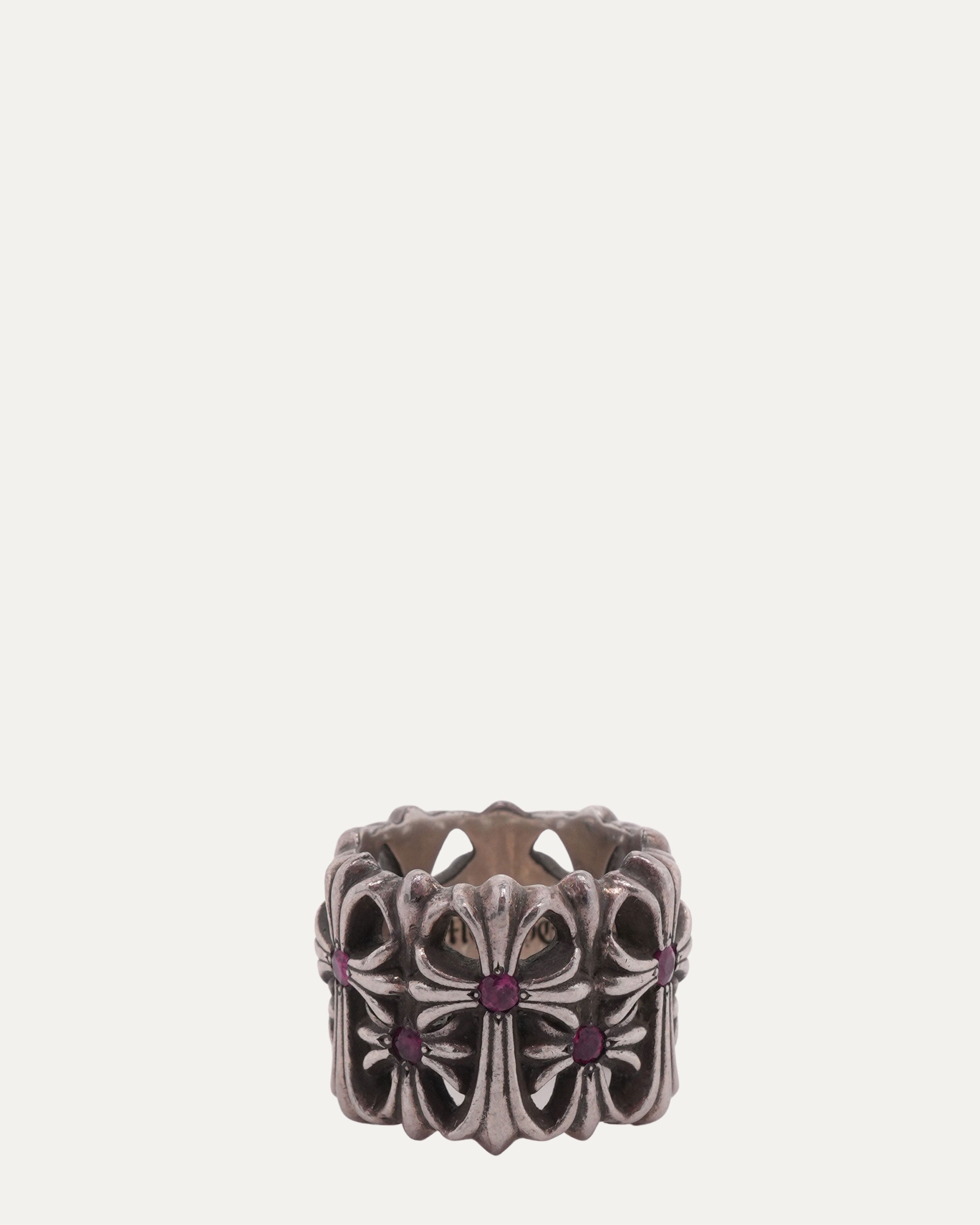 Chrome Hearts Pink Sapphire Cemetery Cross Ring – Justin Reed