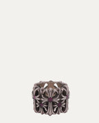 Pink Sapphire Cemetery Cross Ring
