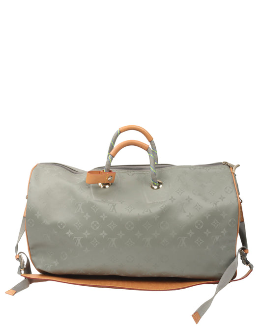 Keepall Bandouliere Monogram Titanium 50 Grey