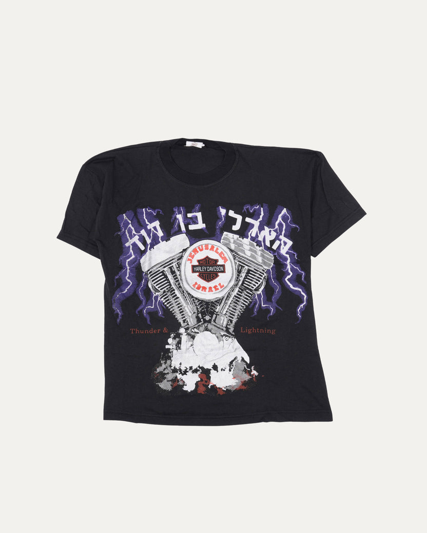 Harley Davidson Thunder And Lightning Israel T-Shirt