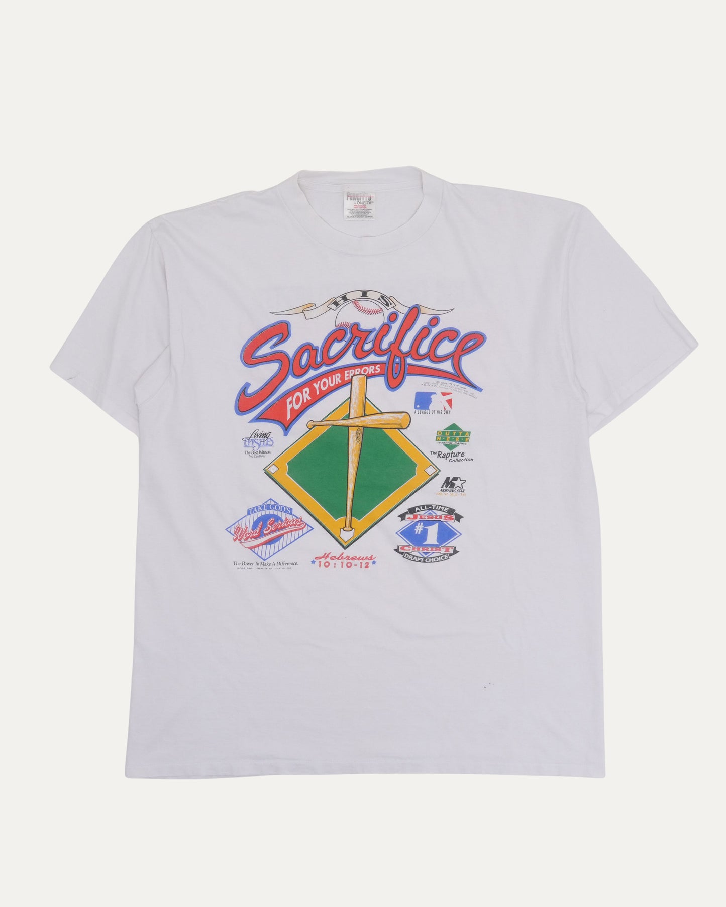 Sacrifice Your Errors Jesus Baseball T-Shirt