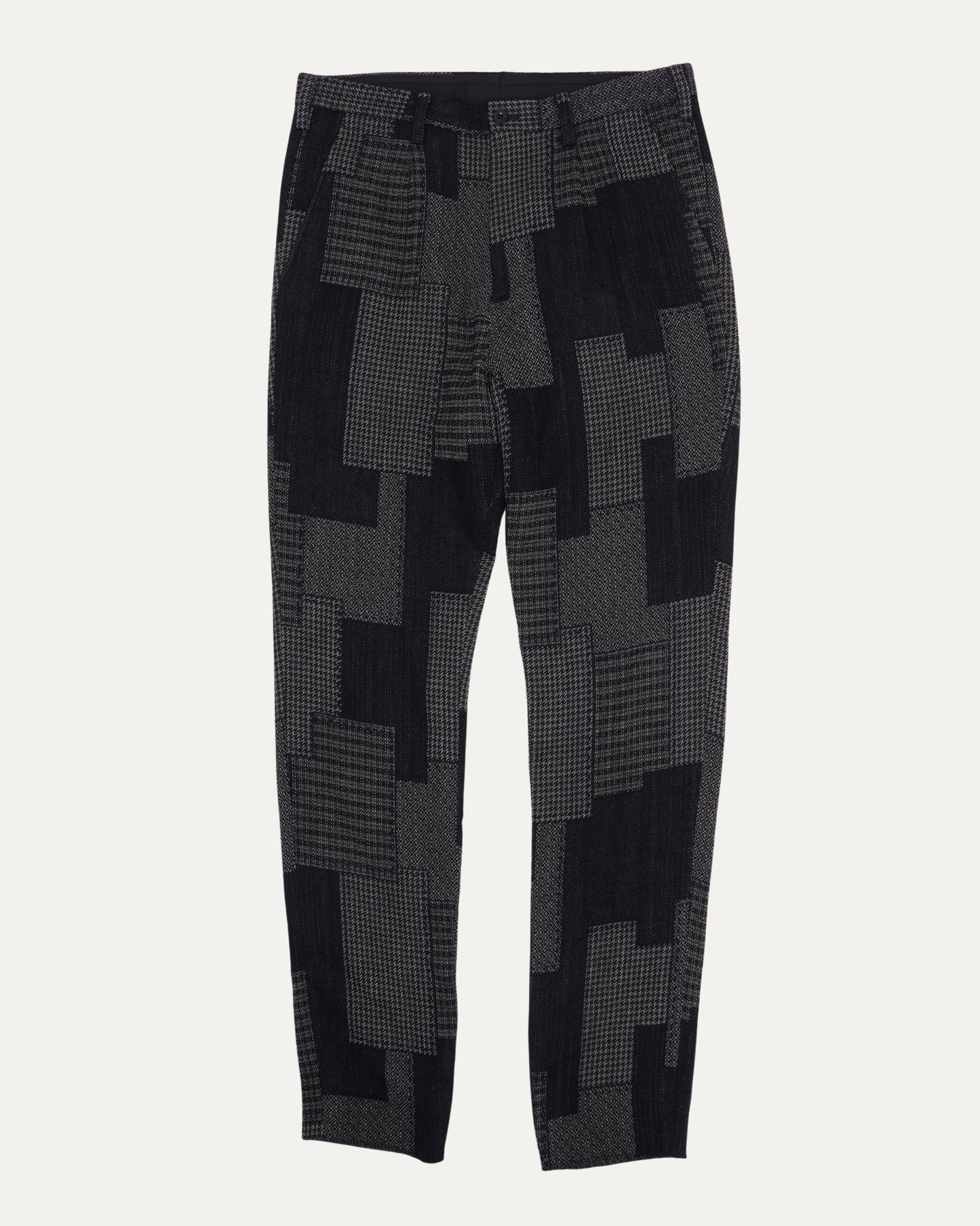 Patchwork Wool Trousers
