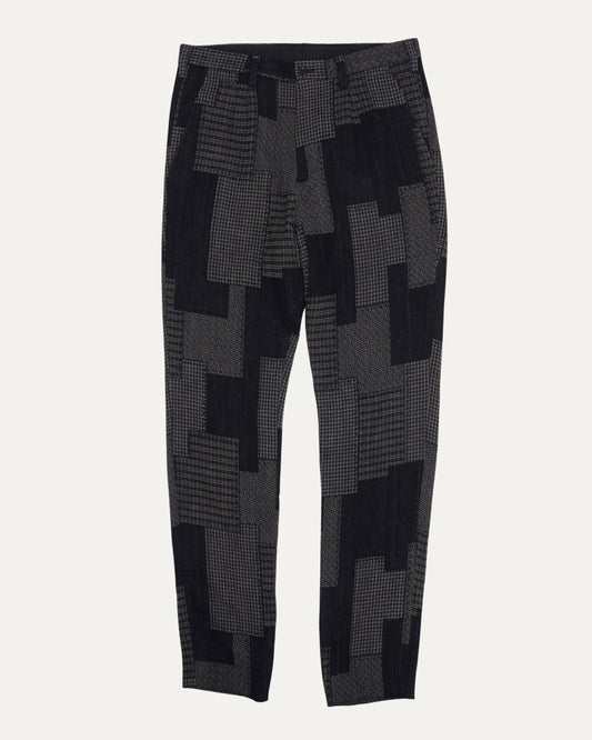 Patchwork Wool Trousers
