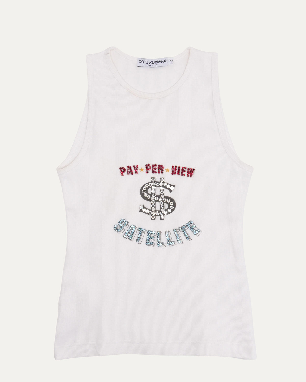 "Pay Per View" Embellished Tank Top